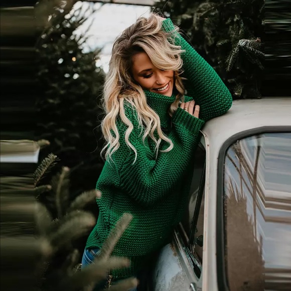 Haute Ellie Sweaters - ROLAND- Wide Knit Turtleneck Sweater